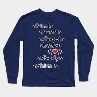 programmer's heart Awesome Design Long Sleeve T-Shirt